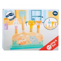 Small Foot houten motoriek vorm insteekspel bosdieren, 5dlg.