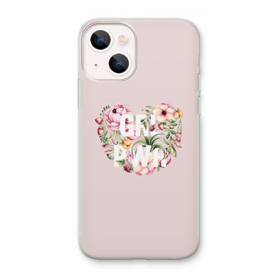GRL PWR Flower: iPhone 13 mini Transparant Hoesje