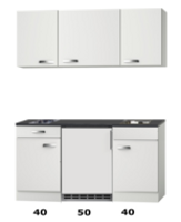 Kitchenette 130 CM incl koelkast, kookplaat en wandkasten RAI-2255 - thumbnail