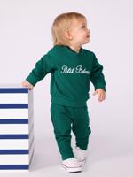 Geborduurde sweater voor baby's van katoen PETIT BATEAU groen