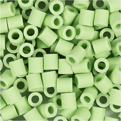 NABBI Biobeads van , afm 5x5 mm, gatgrootte 2,5 mm, medium, pastel groen, 1000 stuk/ 1 doos