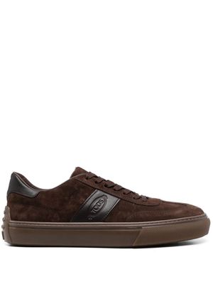 Tod's baskets à patch logo - Marron