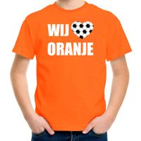 Oranje t-shirt Holland / Nederland supporter wij houden van oranje EK/ WK voor kinderen - thumbnail