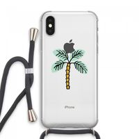 Palmboom: iPhone XS Max Transparant Hoesje met koord