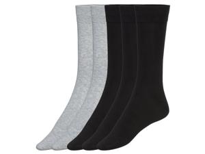 LIVERGY 5 paar sokken (2x grijs / 3x zwart, 39-42)