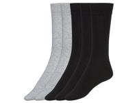 LIVERGY 5 paar sokken (2x grijs / 3x zwart, 39-42)