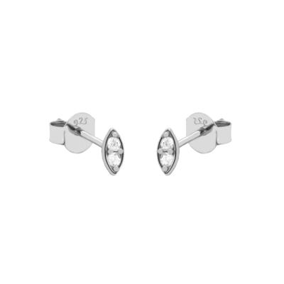 Karma Oorbellen Zirconia Eye | Zilver