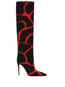 Dolce & Gabbana bottes à imprimé abstrait - Rouge