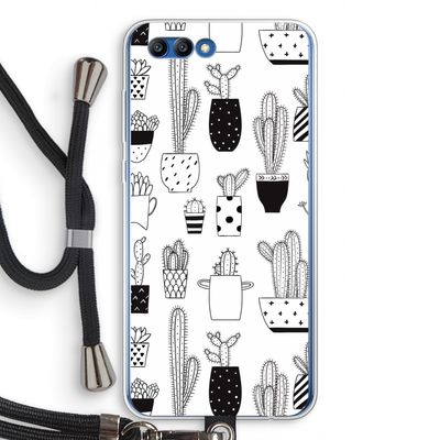 Cactusmotief: Honor 10 Transparant Hoesje met koord