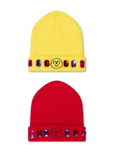 Super Smalls lot de deux bonnets à ornements en cristal - Jaune