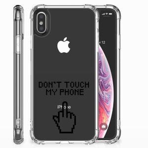 Apple iPhone X | Xs Anti Shock Case Finger Don't Touch My Phone