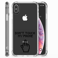 Apple iPhone X | Xs Anti Shock Case Finger Don't Touch My Phone - thumbnail