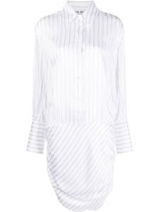 The Attico robe-chemise Hatty à rayures - Blanc