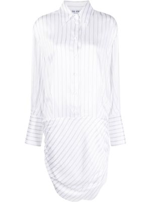 The Attico robe-chemise Hatty à rayures - Blanc