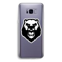 Angry Bear (white): Samsung Galaxy S8 Transparant Hoesje