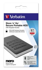 Verbatim Store n Go Secure Portable 2 TB Externe harde schijf (2,5 inch) USB 3.1 Gen 1 Zwart 53403