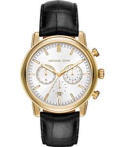 Horlogeband Michael Kors MK8458 Leder Zwart 22mm