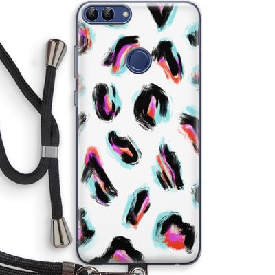 Cheetah color: Huawei P Smart (2018) Transparant Hoesje met koord