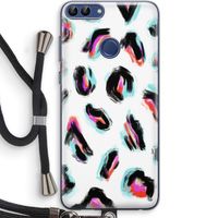 Cheetah color: Huawei P Smart (2018) Transparant Hoesje met koord