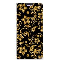 Xiaomi Redmi Note 10 Pro Smart Cover Gouden Bloemen