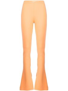 Off-White pantalon Sleek à coupe évasée - Orange