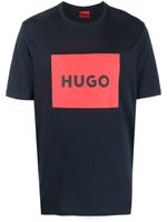 HUGO t-shirt en coton à logo imprimé - Bleu