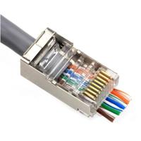 Cat6 RJ45 Stekkers met doorsteek - 100 stuks - metaal afgeschermd