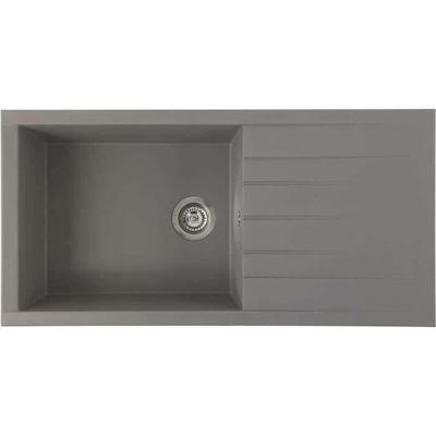 STRADOUR CUBE ingebouwde spoelbak in SMC CONCRETE GRIJS - 16, 1 dienblad, afm. 100 * 50 cm, handmatig legen