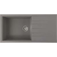 STRADOUR CUBE ingebouwde spoelbak in SMC CONCRETE GRIJS - 16, 1 dienblad, afm. 100 * 50 cm, handmatig legen