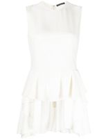 Alexander McQueen Pre-Owned blouse péplum asymétrique (années 2010) - Blanc - thumbnail