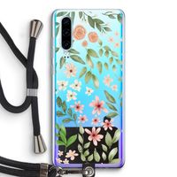 Botanical sweet flower heaven: Huawei P30 Transparant Hoesje met koord