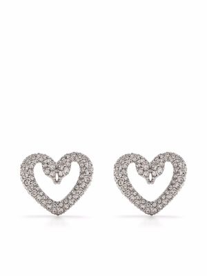Swarovski boucles d'oreilles Una à ornements en cristal - Argent