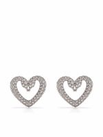 Swarovski boucles d'oreilles Una à ornements en cristal - Argent