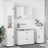 Badkamermeubelset met lade 4 pcs Hoogglans wit 30 x 35 x 192 cm