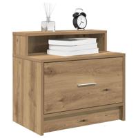 Nachtkastjes 2 st met lade 51x31x47 cm artisanaal eikenkleurig