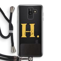 Amber Script: Samsung Galaxy J8 (2018) Transparant Hoesje met koord