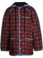 EGONlab. manteau à motif tartan - Rouge