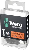 Wera 855/1 IMP DC Diamond Impaktor Bits Pozidriv PZ 2x25 | Per 10 - 05057621001
