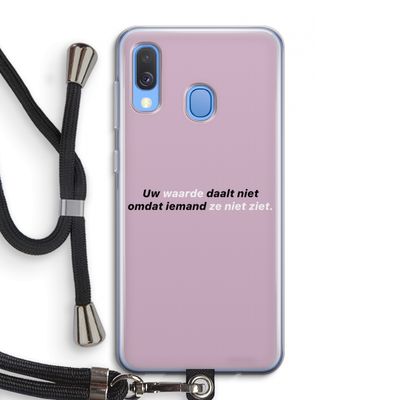 uw waarde daalt niet: Samsung Galaxy A40 Transparant Hoesje met koord