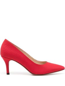 Paule Ka escarpins Ottoman 75 mm en cuir - Rouge