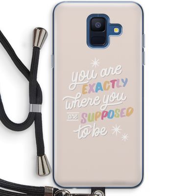 Right Place: Samsung Galaxy A6 (2018) Transparant Hoesje met koord