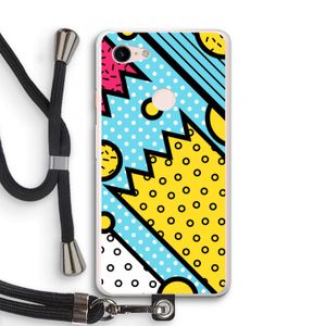 Pop Art #1: Pixel 3 XL Transparant Hoesje met koord