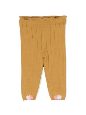 Louise Misha legging Moldavia à détails de pompon - Jaune