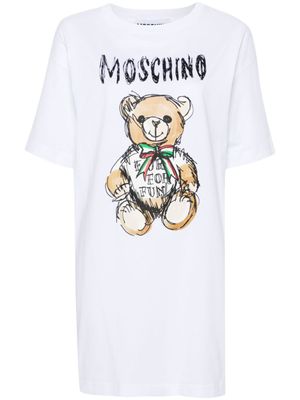 Moschino T-shirtjurk met teddybeerprint - Wit Moschino T-shirtjurk met teddybeerprint - Wit