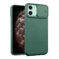 iPhone XS Max hoesje - Backcover - Camerabescherming - TPU - Donkergroen - thumbnail