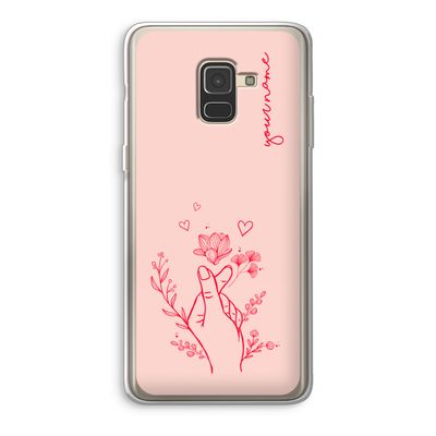 Giving Flowers: Samsung Galaxy A8 (2018) Transparant Hoesje