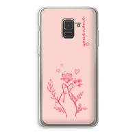 Giving Flowers: Samsung Galaxy A8 (2018) Transparant Hoesje