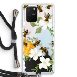 No flowers without bees: Samsung Galaxy S10 Lite Transparant Hoesje met koord
