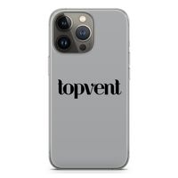Topvent Grijs Zwart: iPhone 13 Pro Transparant Hoesje