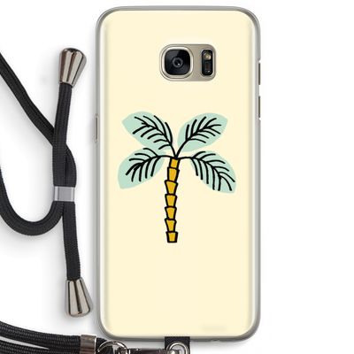 Palmboom: Samsung Galaxy S7 Edge Transparant Hoesje met koord